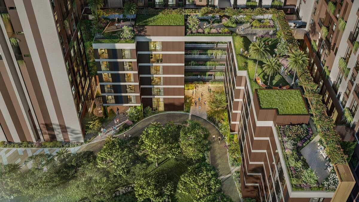 Khu công viên cây xanh bên trong dự án