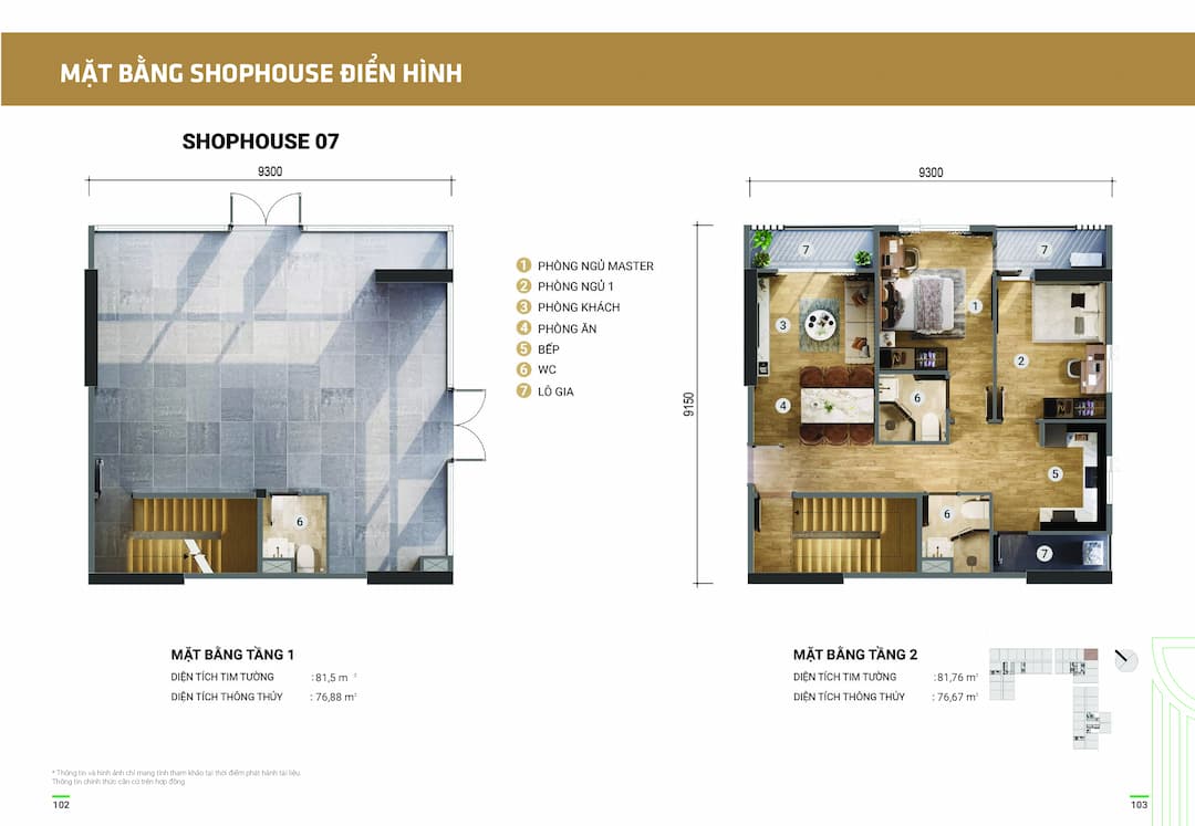 Thiết kế căn hộ shophouse dự án Picity Sky Park