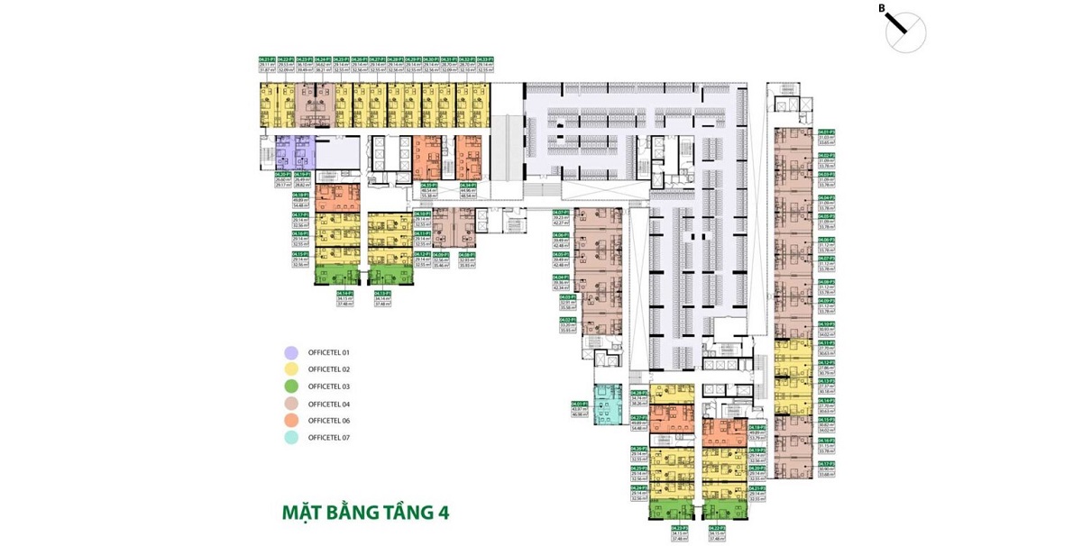 Mặt bằng tầng 4 dự án Picity Sky Park