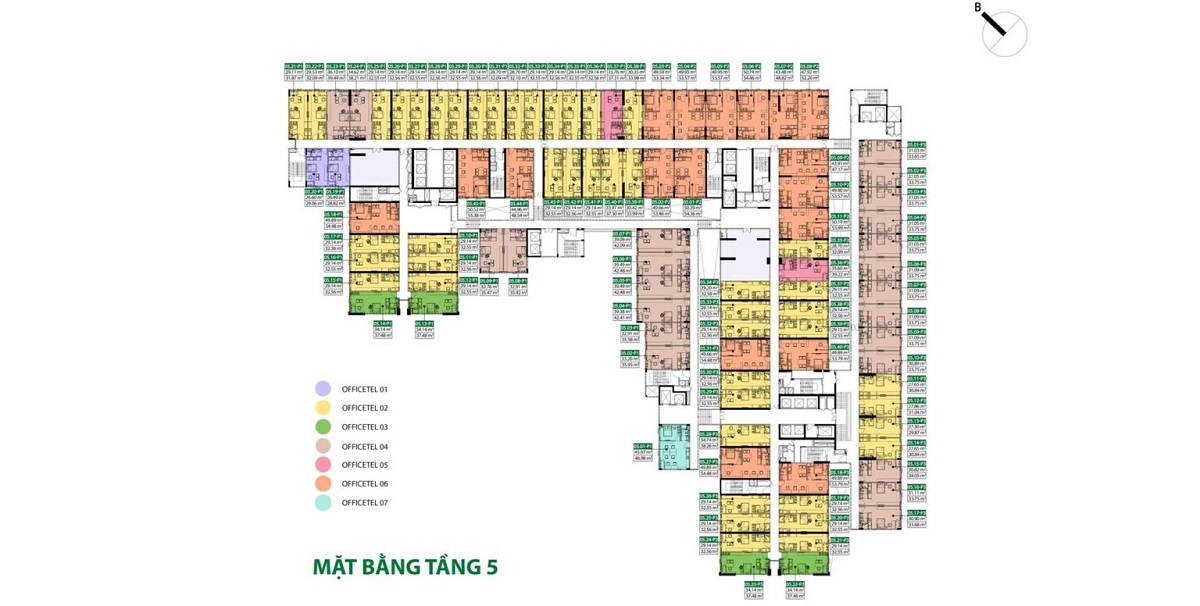 Mặt bằng tầng 5 dự án Picity Sky Park