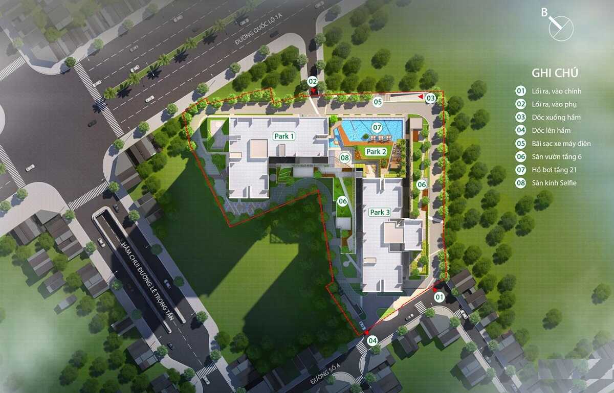 Mặt bằng tổng thể dự án Picity Sky Park