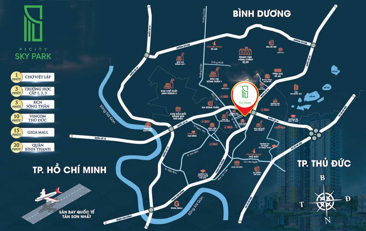 Vị trí xây dựng dự án Picity Sky Park