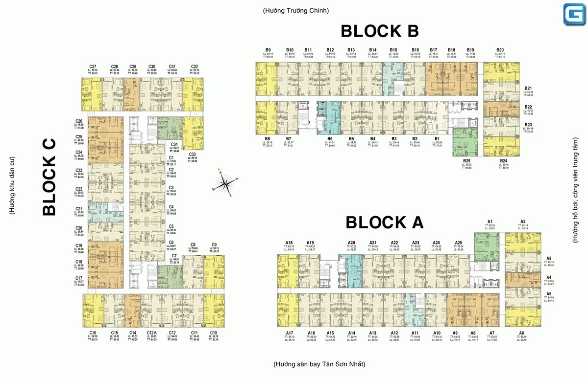 Mặt bằng tổng thể dự án Prosper Plaza
