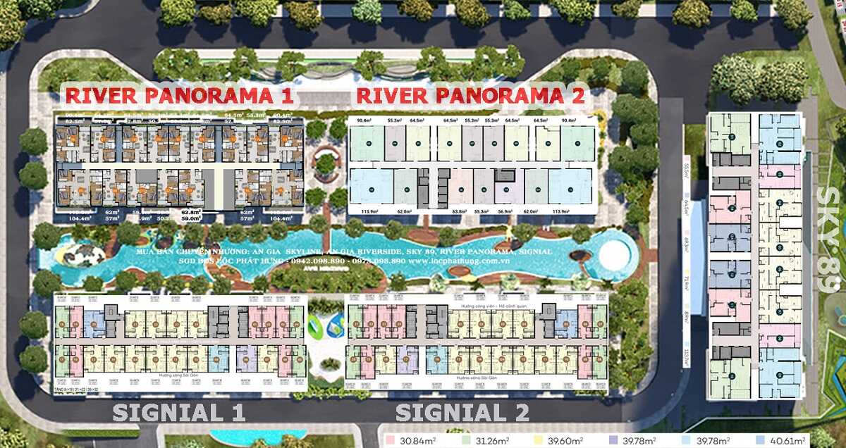 Mặt bằng tổng thể dự án River Panorama
