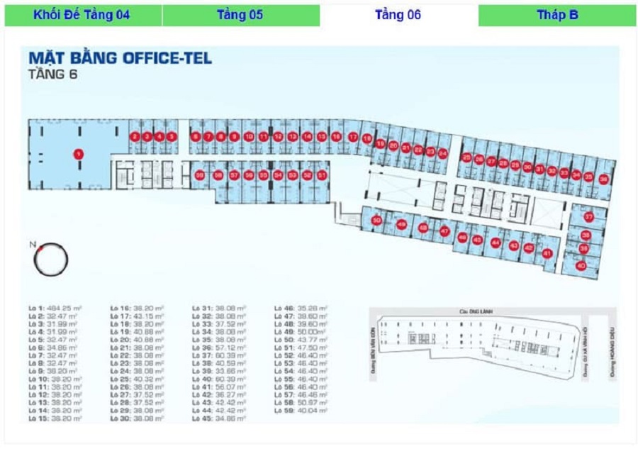 Mặt bằng tầng 6 dự án Rivergate Residence