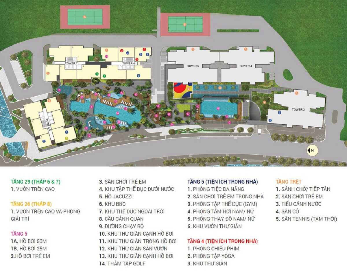 Mặt bằng phân khu The View của dự án