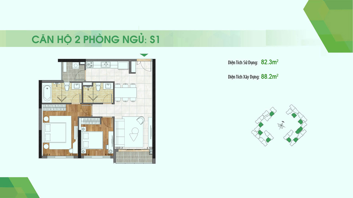 Thiết kế căn hộ dự án Sadora Apartment