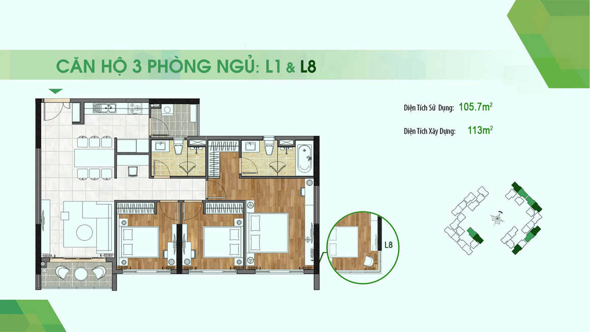 Thiết kế căn hộ dự án Sadora Apartment
