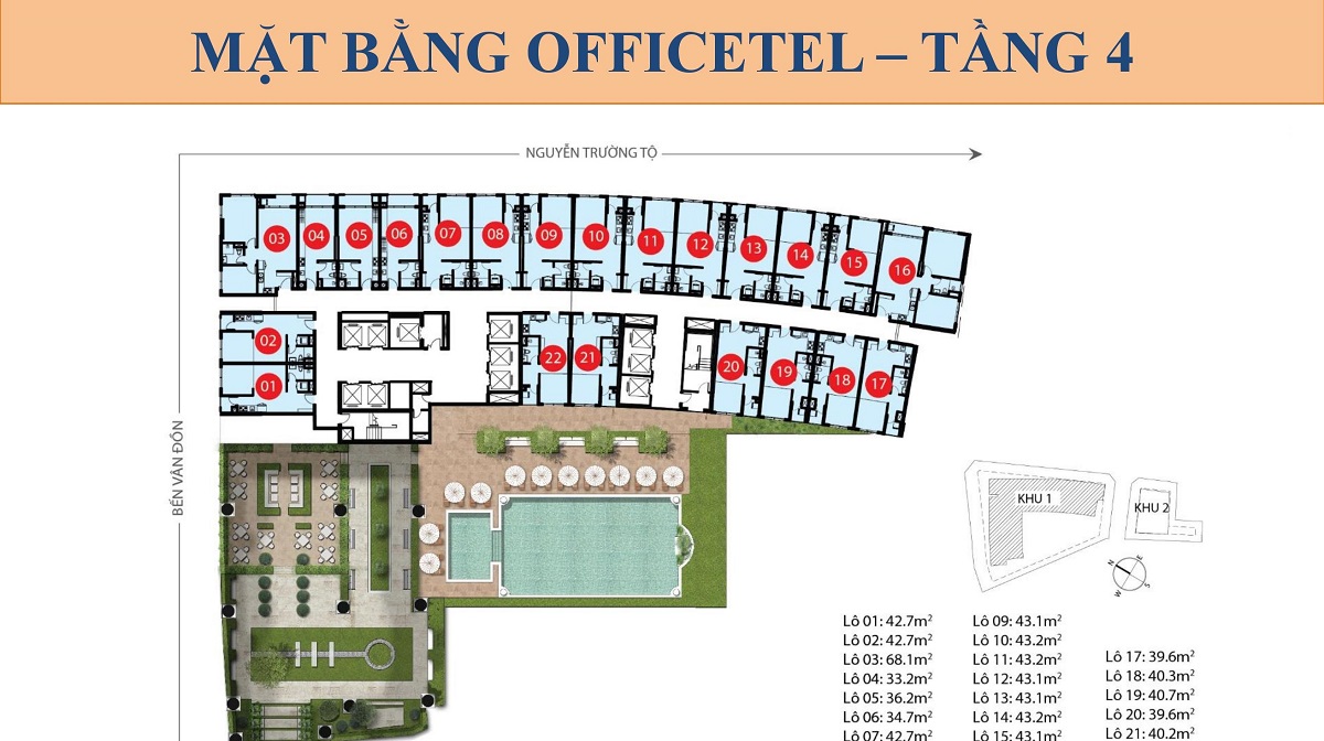 Mặt bằng tầng 4 dự án Saigon Royal Residences