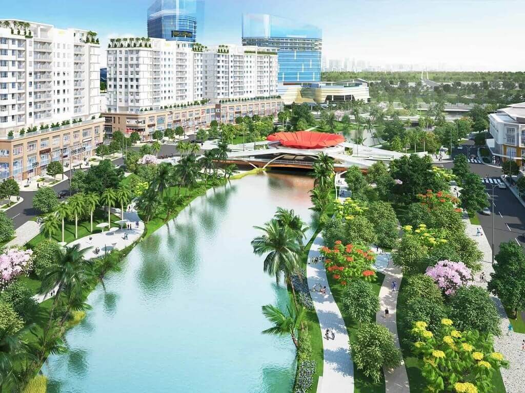 Cảnh quan sông nước đẹp và trong lành