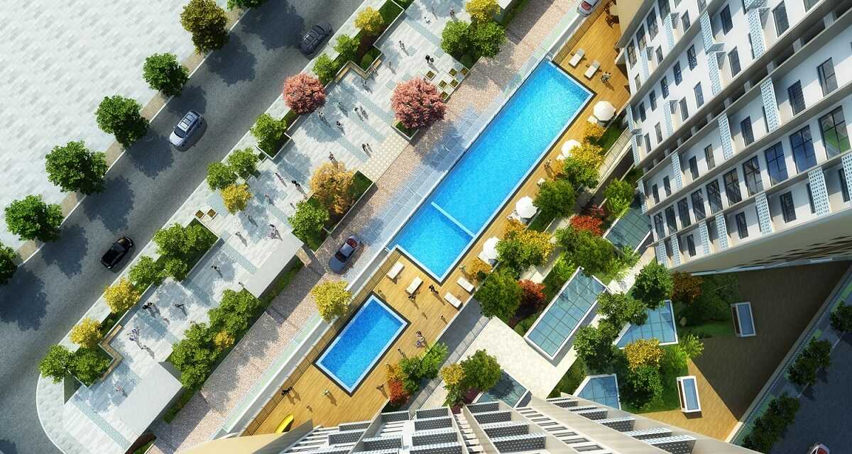 Hồ bơi ngoài trời được thiết kế hiện đại