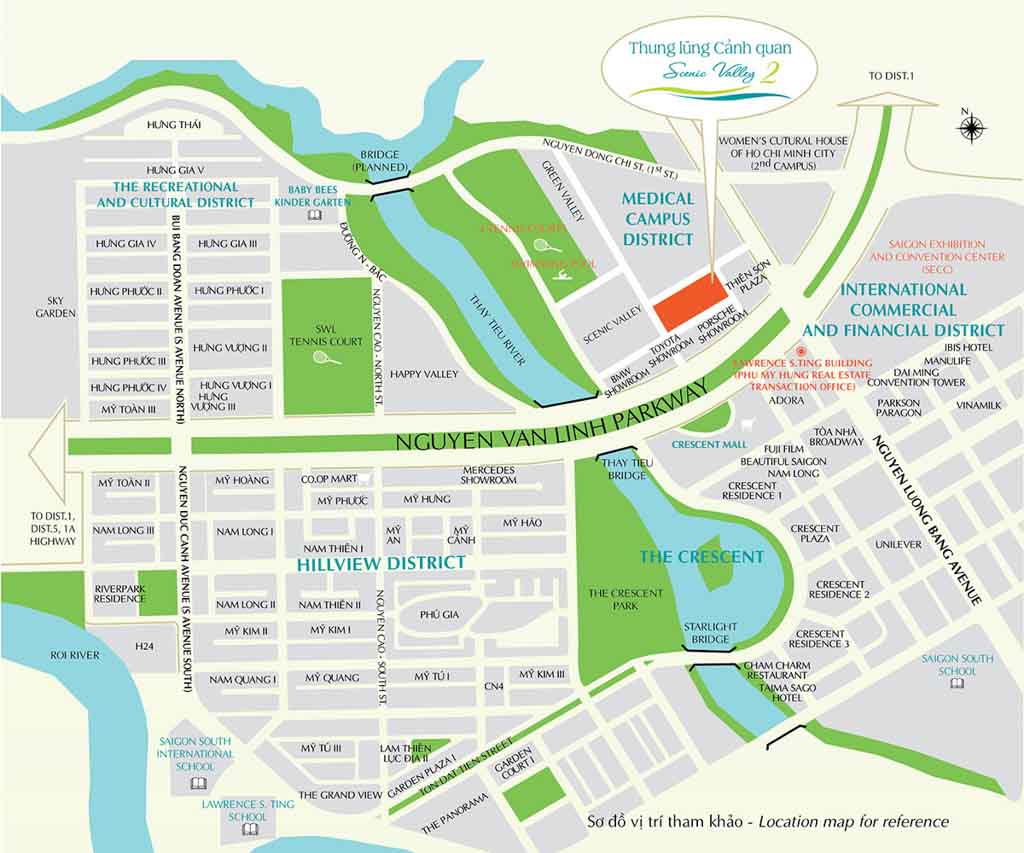 Vị trí xây dựng dự án Scenic Valley 1