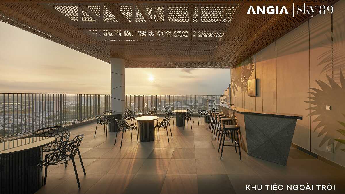 Khu tiệc ngoài trời view cực đẹp