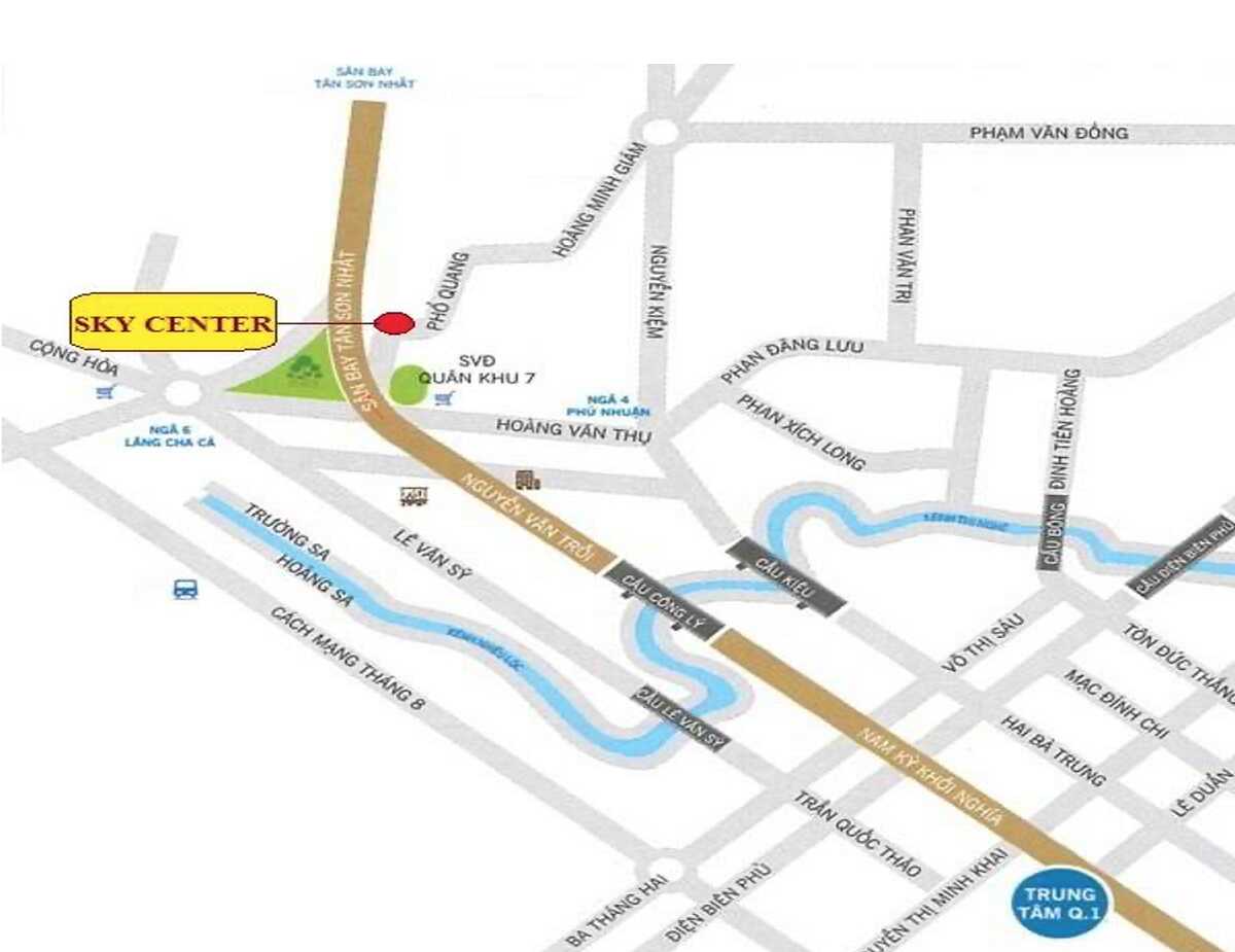 Vị trí xây dựng dự án Sky Center