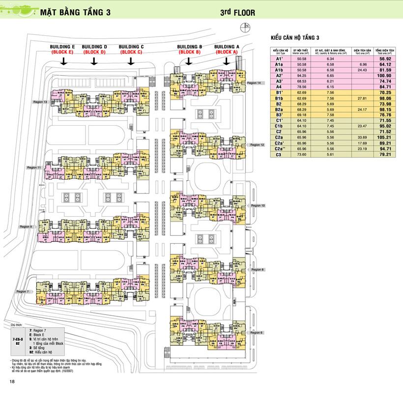 Mặt bằng Sky Garden 3 tầng 3