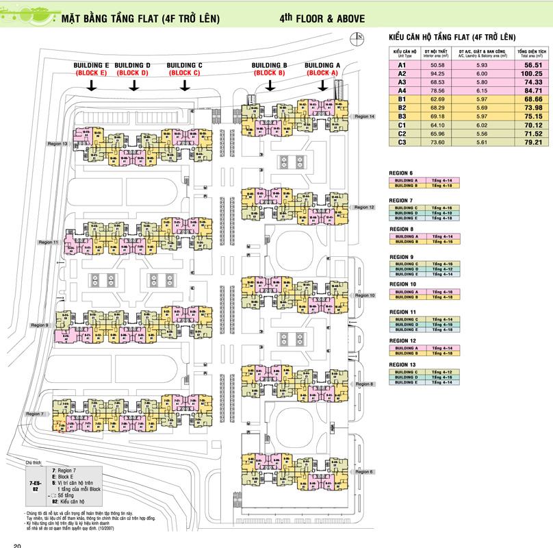Mặt bằng Sky Garden 3 tầng 4