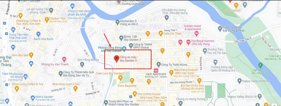 Vị trí xây dựng dự án Sky Garden 3