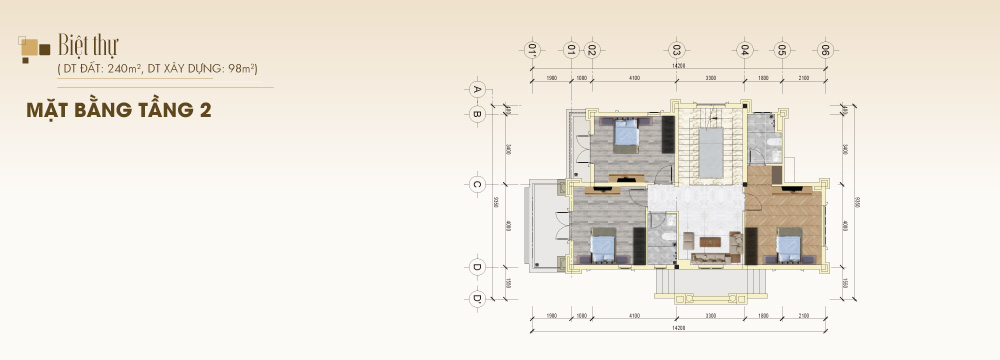 Thiết kế biệt thự dự án STC Long Thành