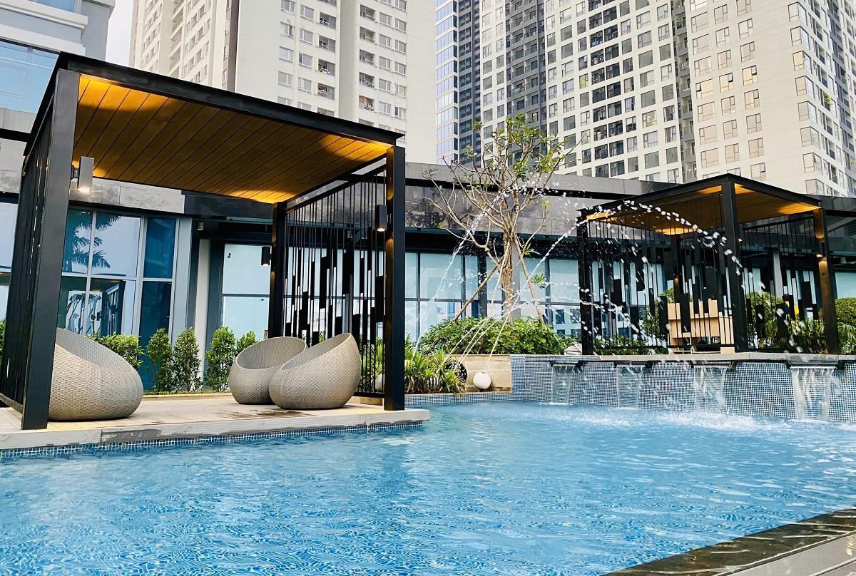 Bể bơi ngoài trời của dự án Sunwah Pearl