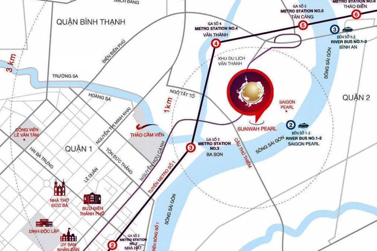 Vị trí xây dựng dự án Sunwah Pearl