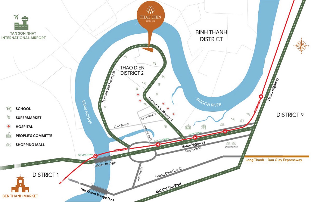 Vị trí xây dựng dự án Thảo Điền Green