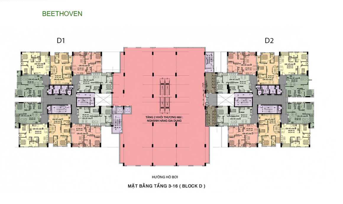 Mặt bằng khu Beethoven dự án The Art Gia Hoà