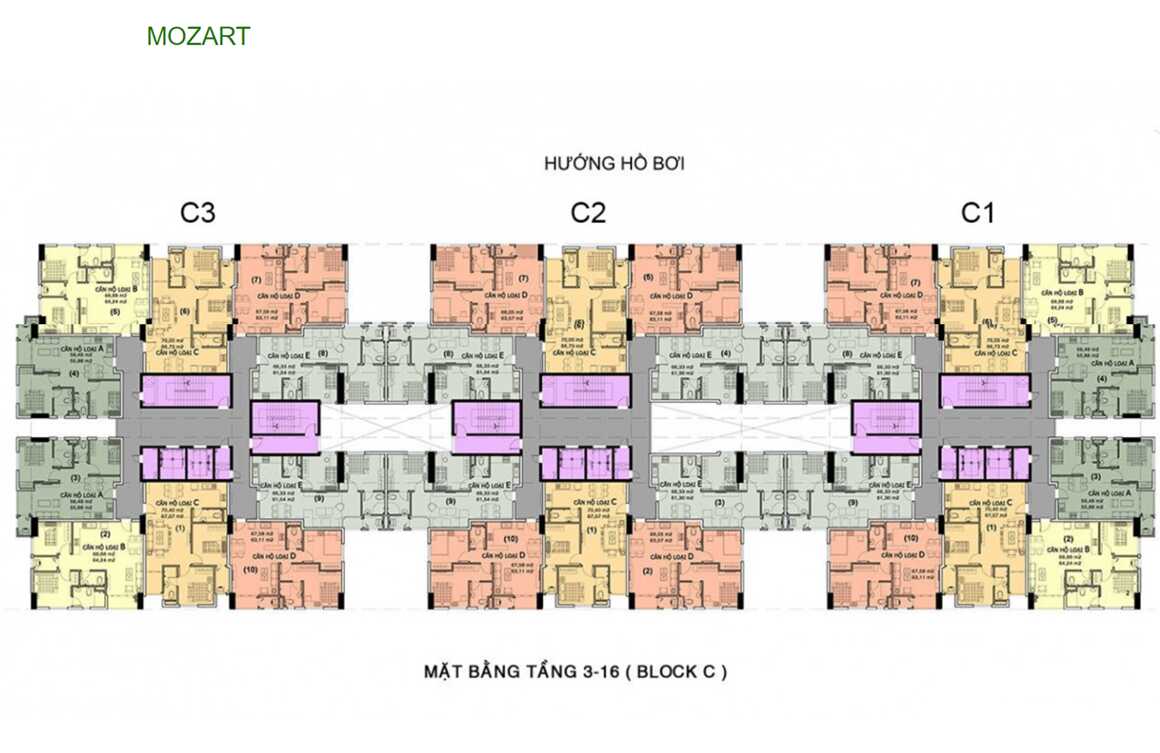 Mặt bằng khu Mozart dự án The Art Gia Hoà