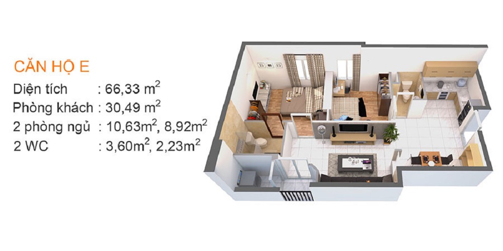 Thiết kế các loại hình căn hộ dự án The Art Gia Hoà