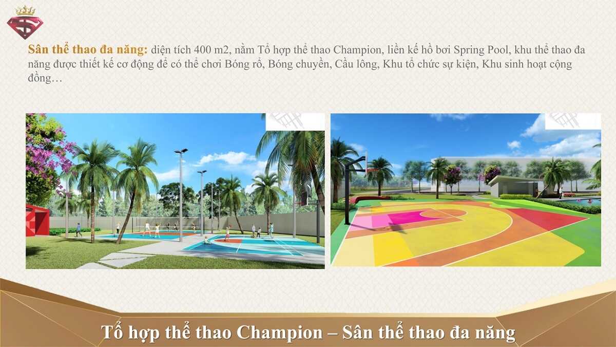 Sân thể thao Champion đa dạng các bộ môn