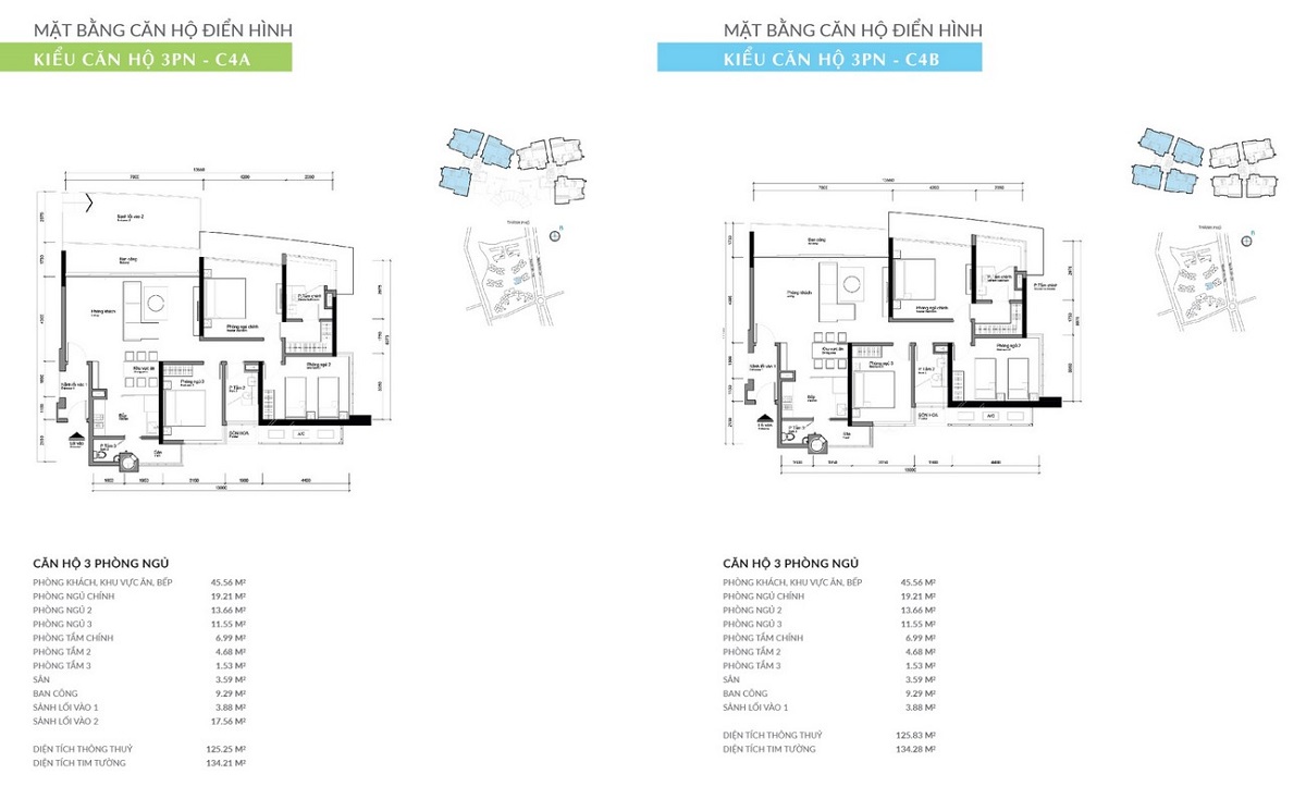 Thiết kế các loại hình căn hộ dự án The Grand Sentosa