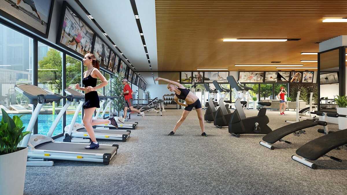 Khu gym chăm sóc sức khỏe