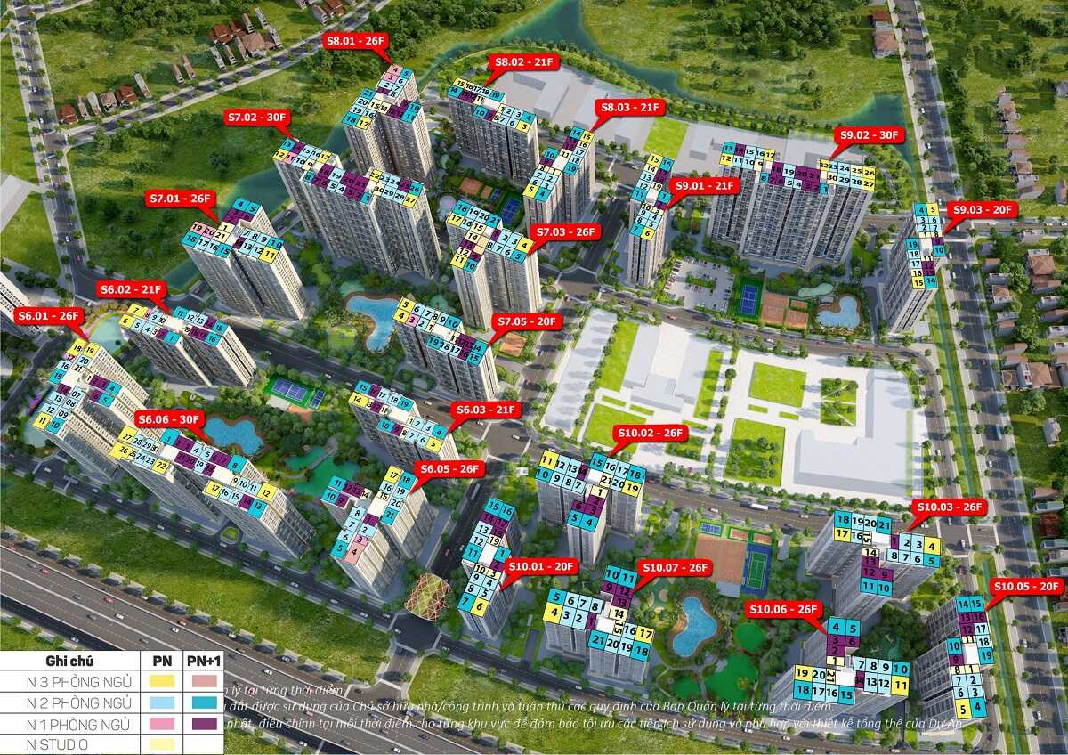 Mặt bằng tổng thể phân khu The Origami