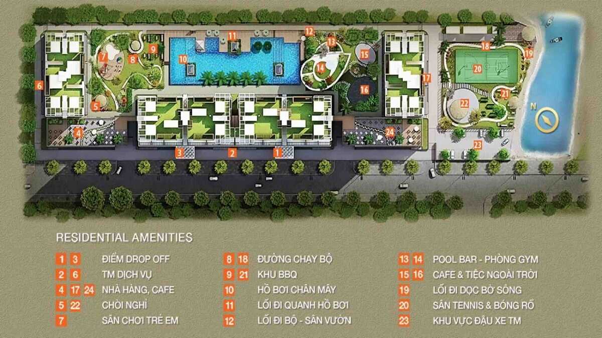 Mặt bằng tiện ích dự án The Park Residence
