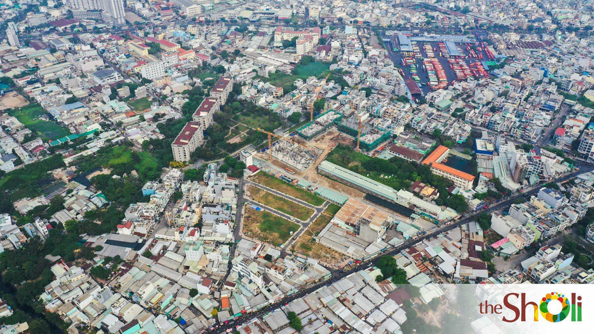 The Sholi Bình Tân nhìn từ trên cao