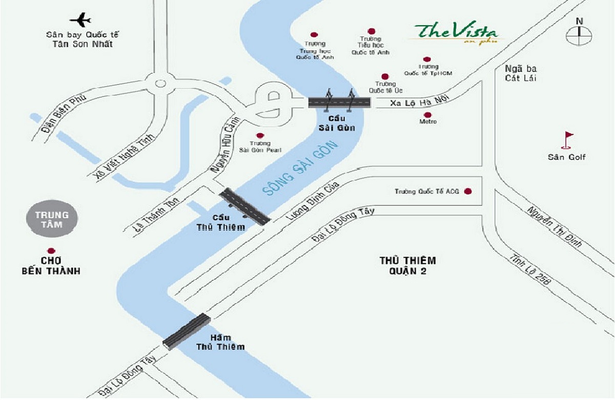 Vị trí xây dựng dự án The Vista An Phú
