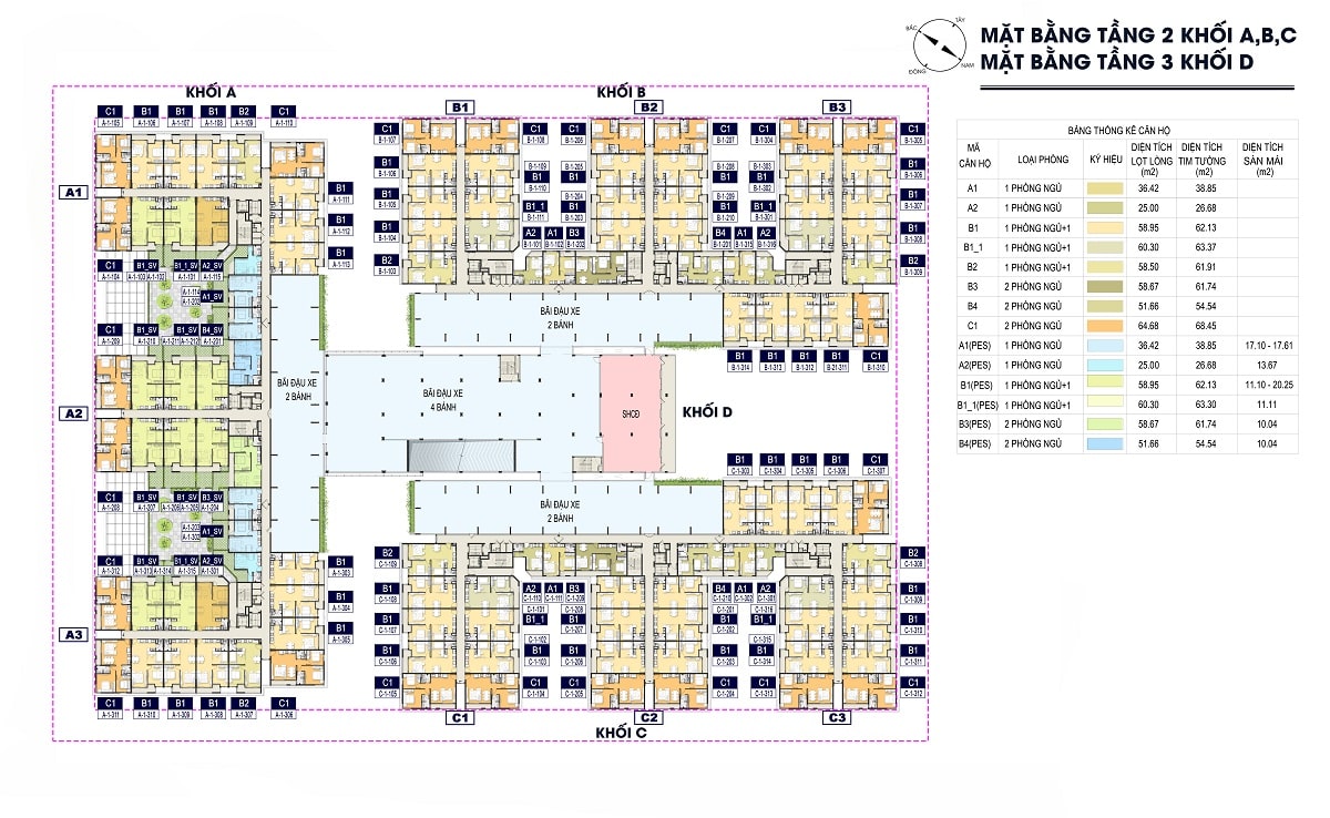 Mặt bằng tầng 2 Thủ Thiêm Green House