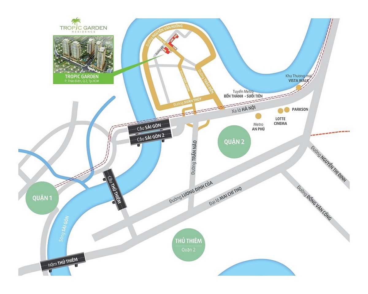 Vị trí xây dựng dự án Tropic Garden