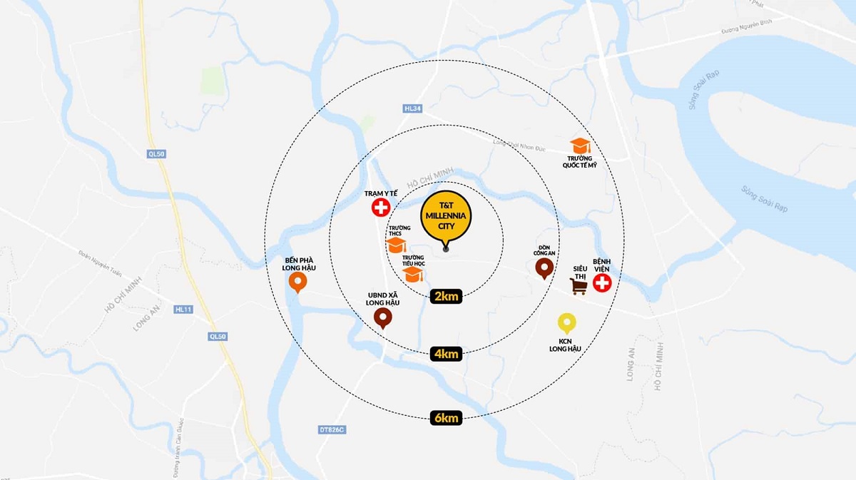 T&T Millennia City có liên kết vùng hoàn hảo