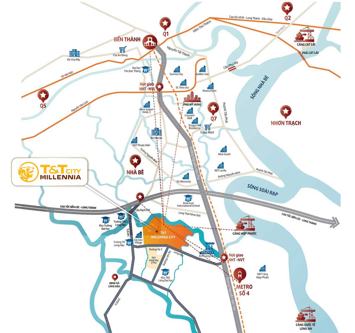 Vị trí xây dựng dự án T&T Millennia City