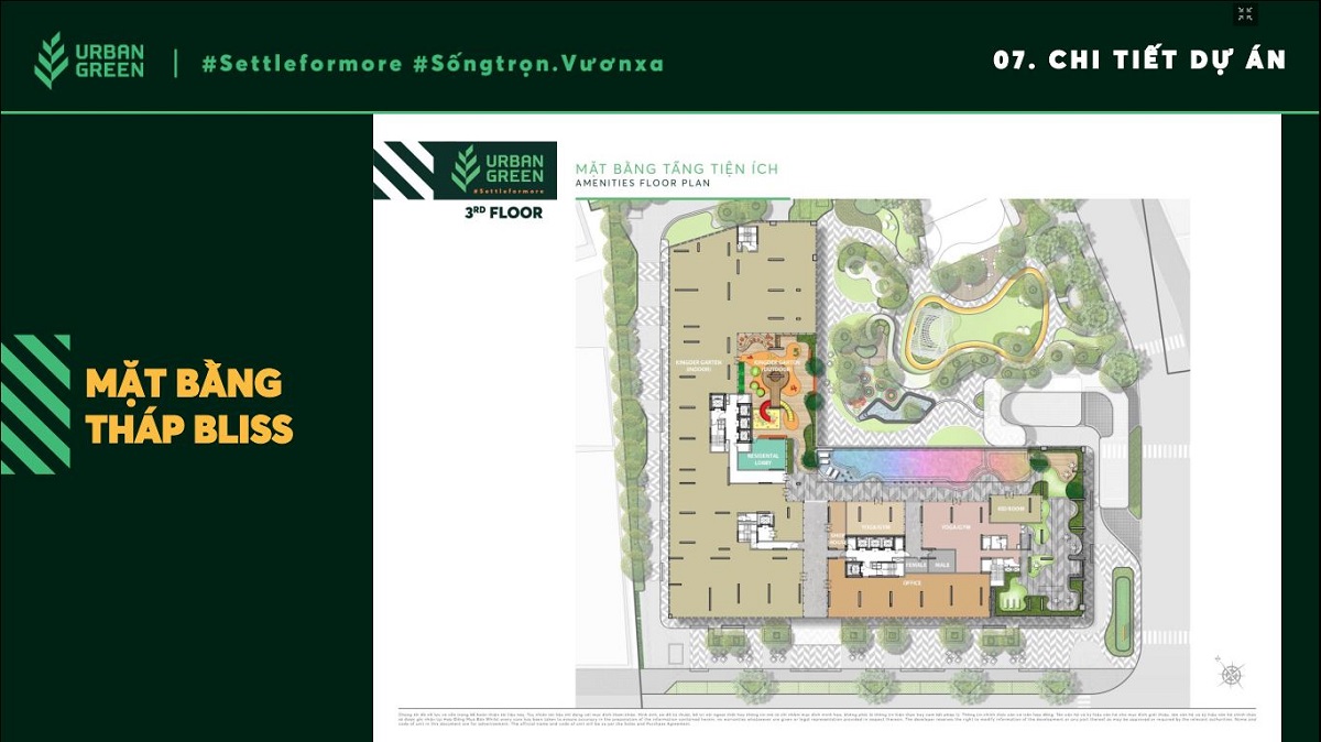Mặt bằng tháp The Bliss dự án Urban Green