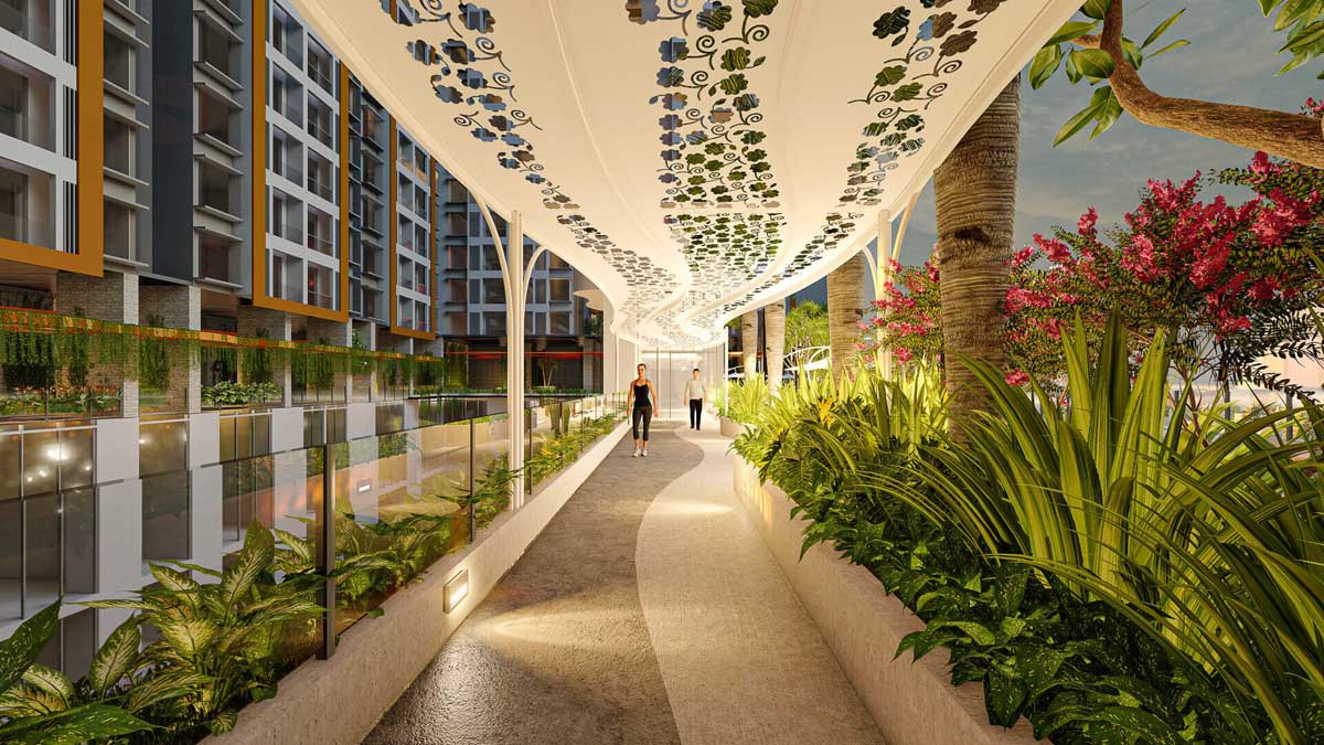 Lối đi bộ xanh mát thuộc dự án Urban Green