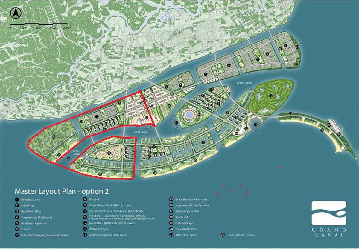 Mặt bằng phân khu A dự án Vinhomes Long Beach