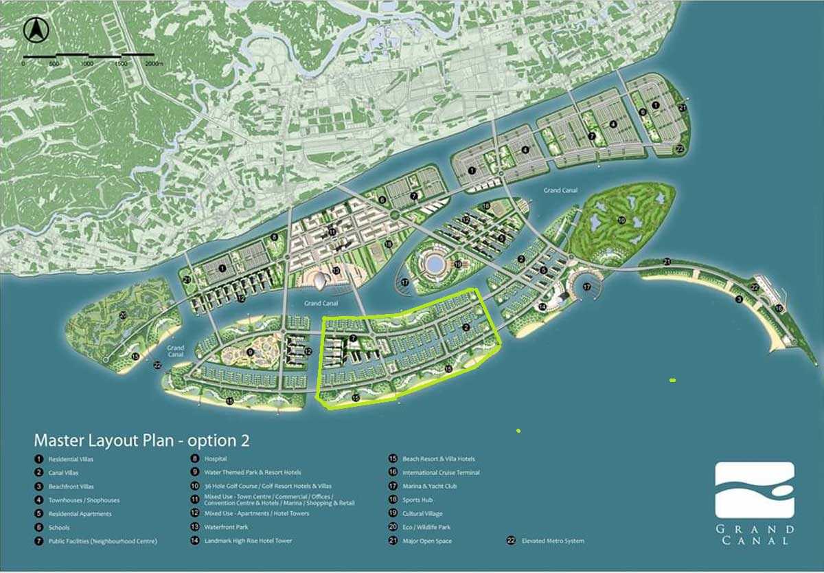 Mặt bằng phân khu D dự án Vinhomes Long Beach