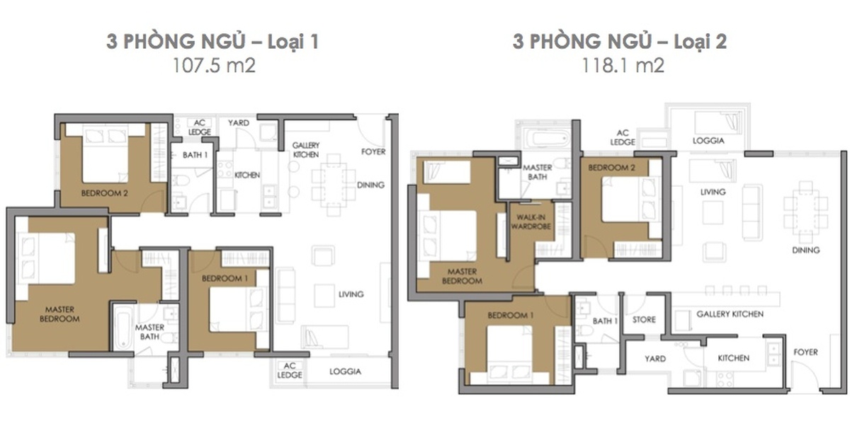 Thiết kế căn hộ 3 phòng ngủ dự án Vista Verde