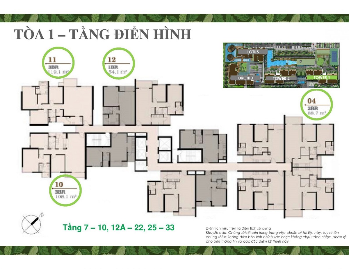 Mặt bằng tòa T1 dự án Vista Verde