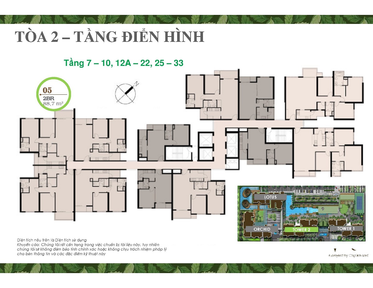 Mặt bằng tòa T2 dự án Vista Verde