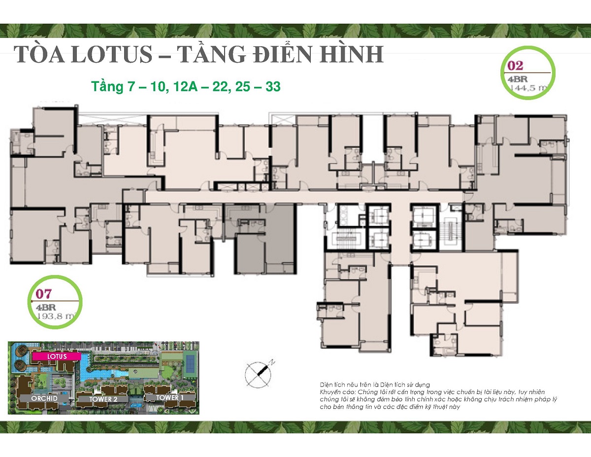 Mặt bằng tòa Lotus dự án Vista Verde
