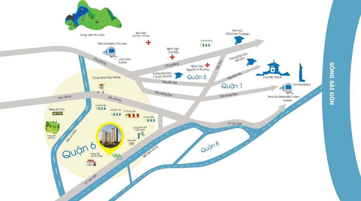 Vị trí xây dựng dự án Viva Riverside