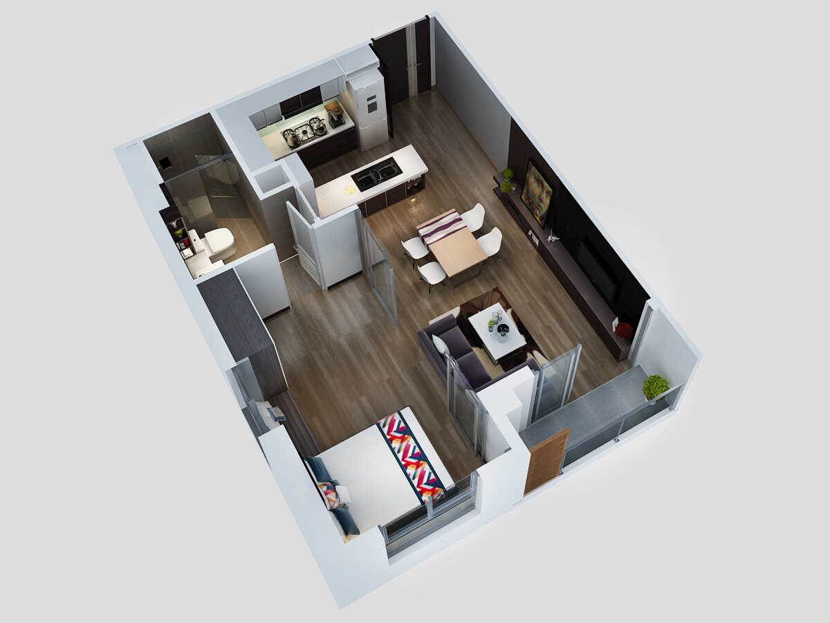 Thiết kế căn hộ Studio dự án Xi Grand Court