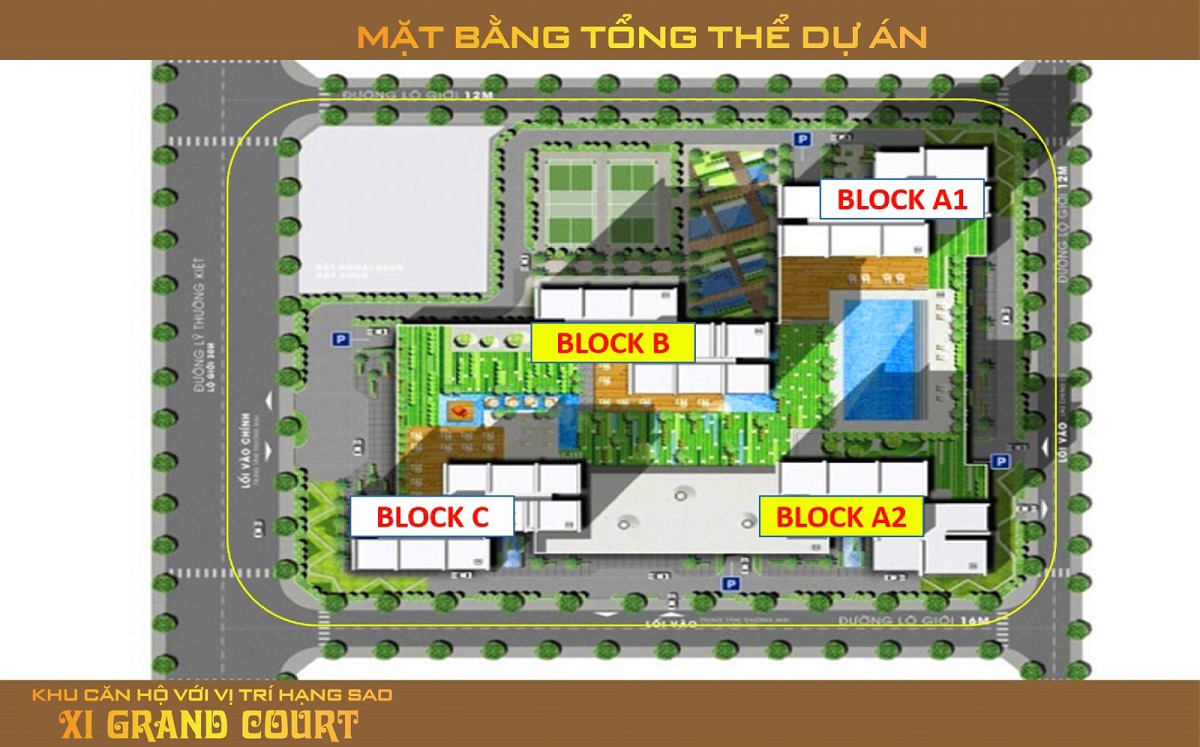 Mặt bằng tổng thể dự án Xi Grand Court